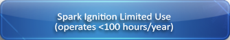 Spark ignition limited use, operates less than 100 hours per year