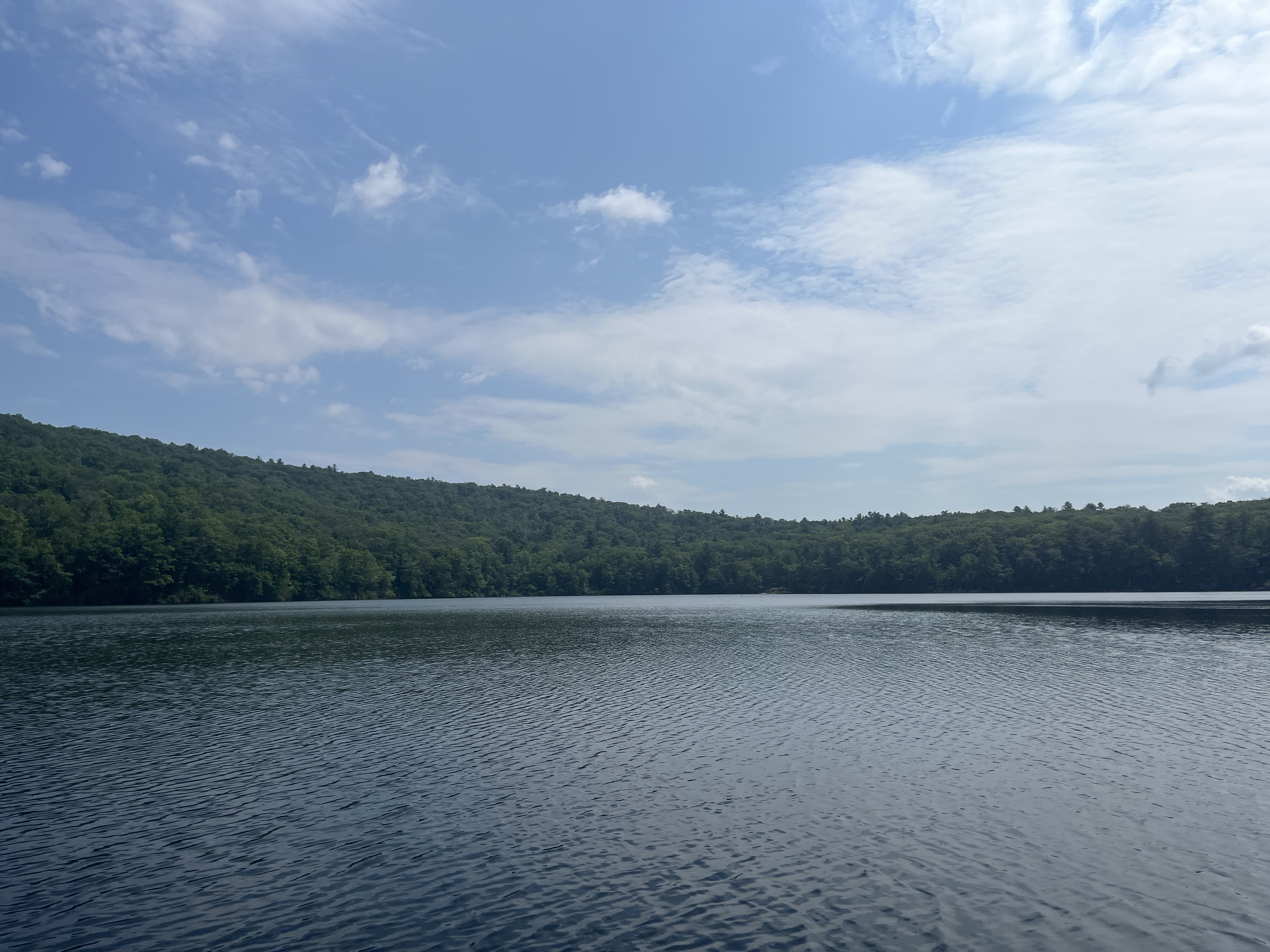Landscape photo of Cream Hill Lake in Cornwall, CT. 