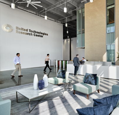 people in office buildings