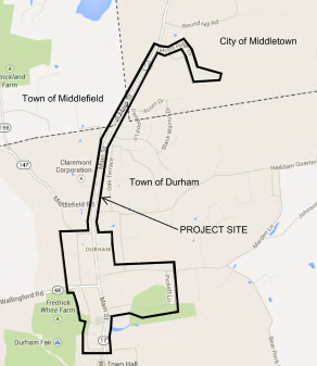 Durham water main extension map