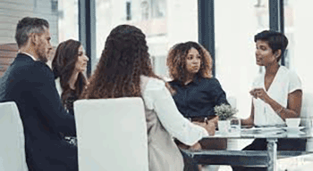 Group of people in a meeting.