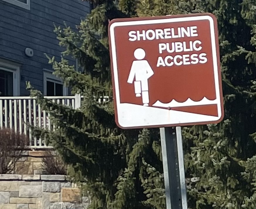 Shoreline Public Access Sign