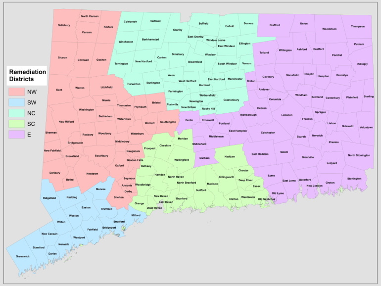 Remediation District map