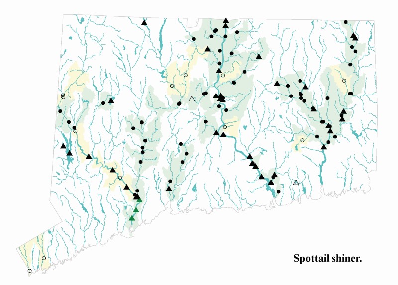 Spottail shiner distribution map.
