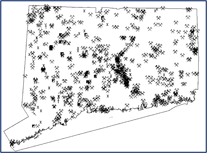 map of bedrock mining locations