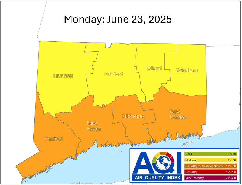 AQI Map June 23, 2025
