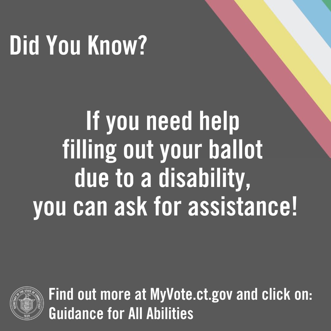 Accessible Voting: Assistance Filling Out the Ballot - graphic