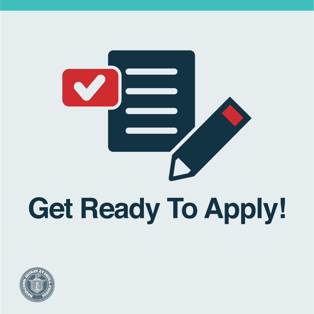 Text Get Ready to Apply with Image of Ballot 