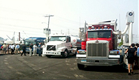Big Rig Trucks idling