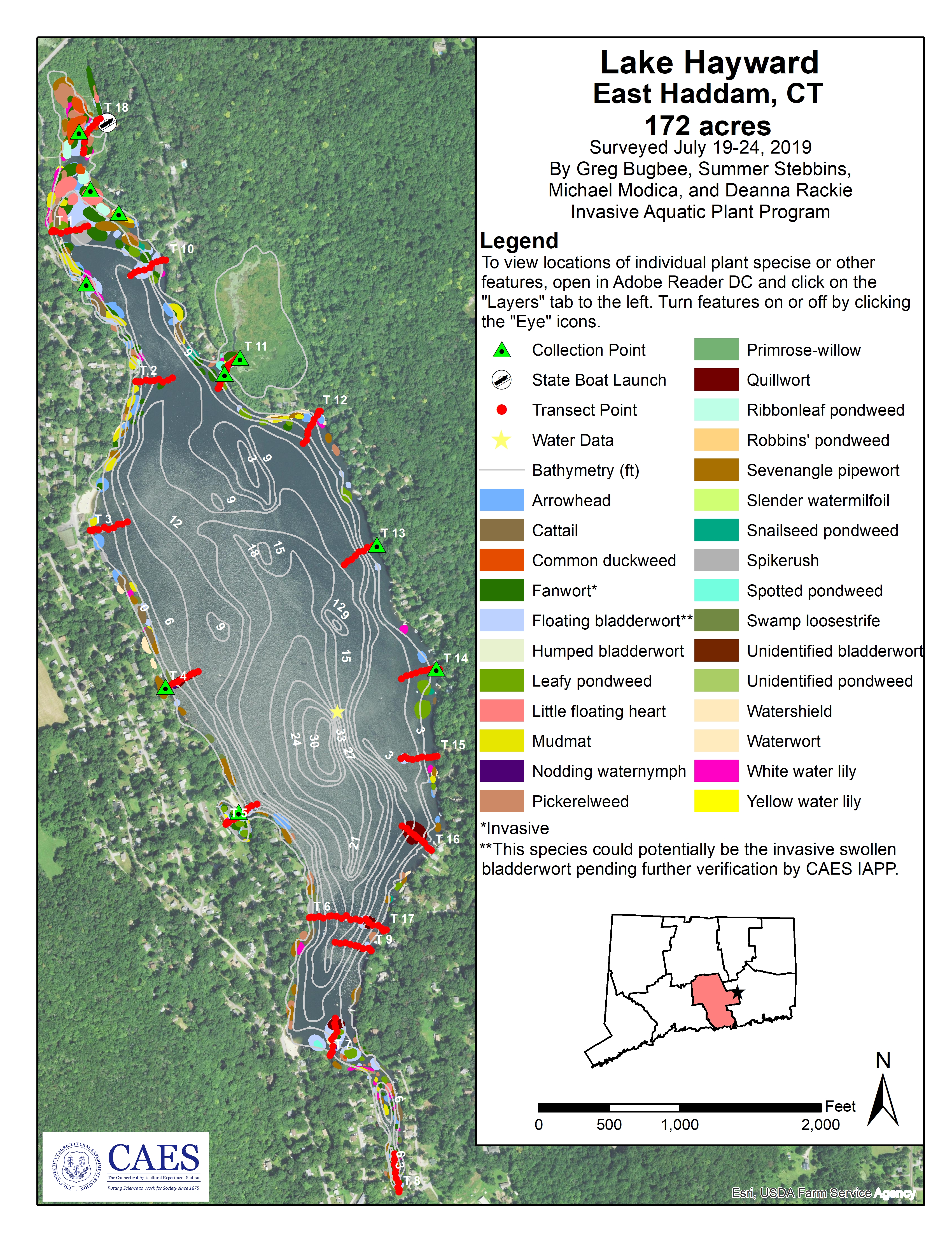 CAES IAPP 2019 Survey Map of Lake Hayward