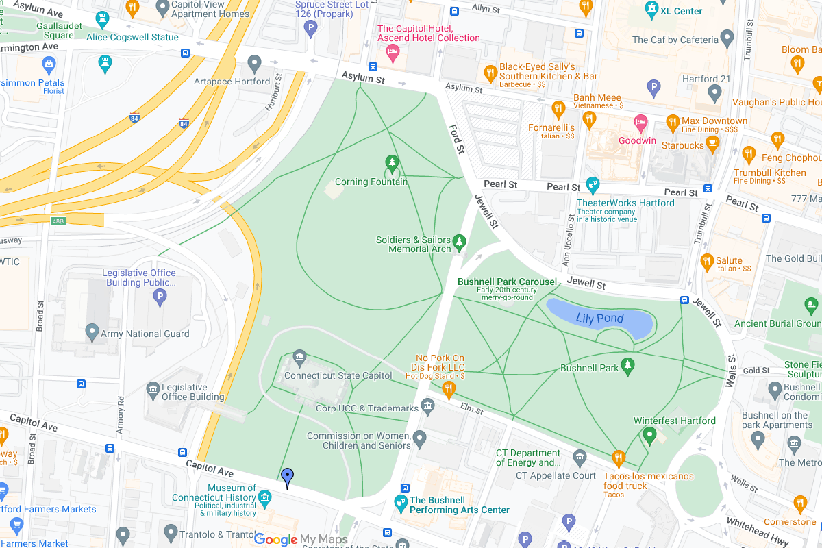 Google Maps- Museum of Connecticut History, 231 Capitol Avenue, Hartford