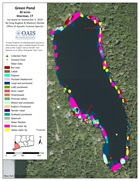 Vegetation map of Green Pond in Sherman, CT.