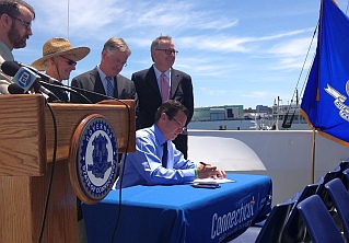 Connecticut Port Authority bill signing ceremony