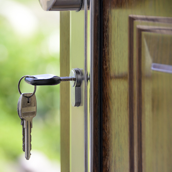 Key in a door lock