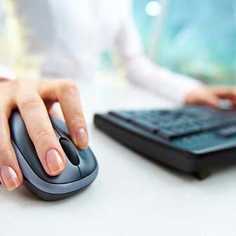 Woman at computer