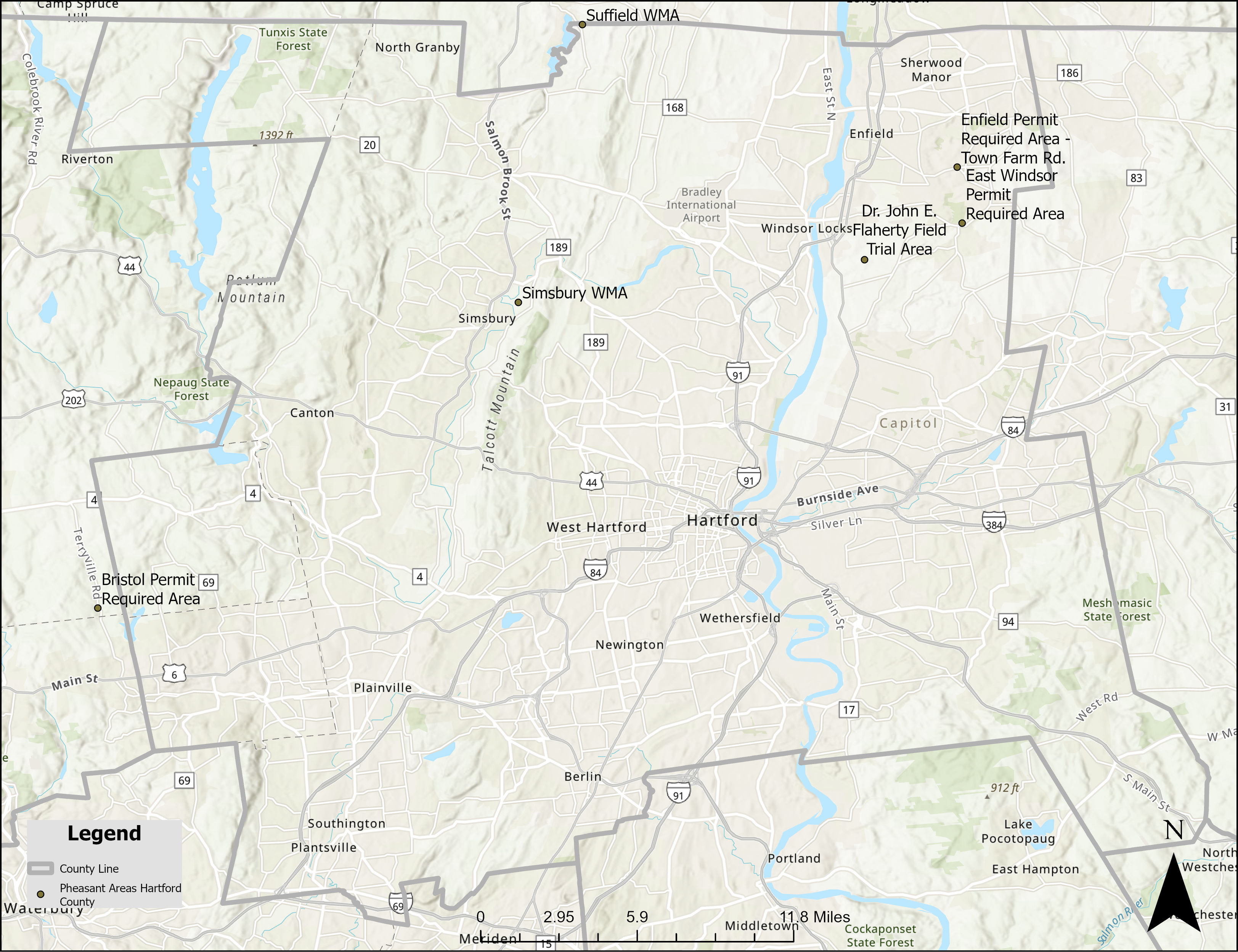 Pheasant Hunting Areas Hartford County