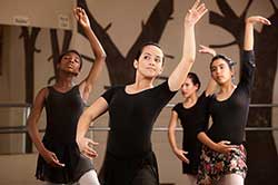 Students dancing