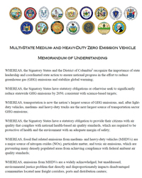 Cover of MHD ZEV MOU