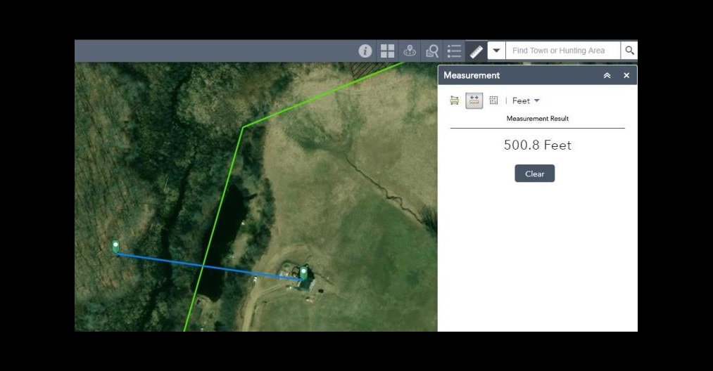 View of in-app measurement tool
