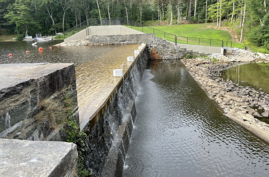 Overview of Pachaug Pond Dam