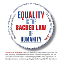 Digital I Voted Sticker with stylized text of Equal Sacred Law of Humanity
